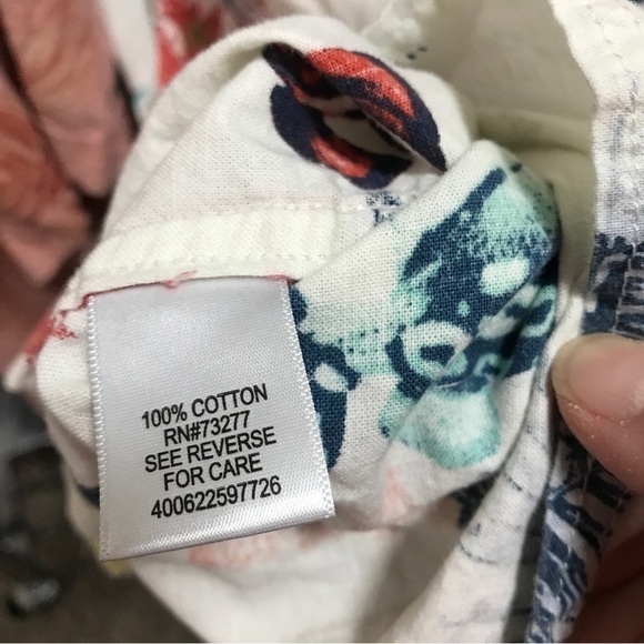 Croft and barrow ocean sea life fish 100% cotton button down aloha Shirt - Picture 8 of 8